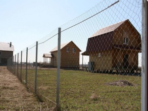 Забор из сетки рабицы в натяг с протяжкой арматуры 150 метров фото в Тучково